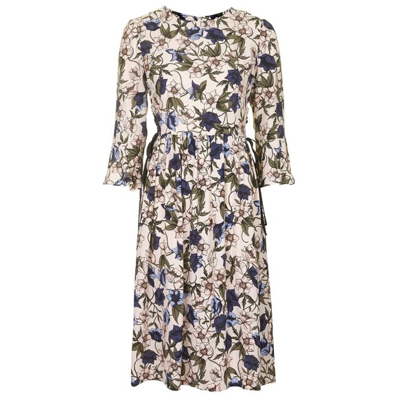 topshop pink midi dress